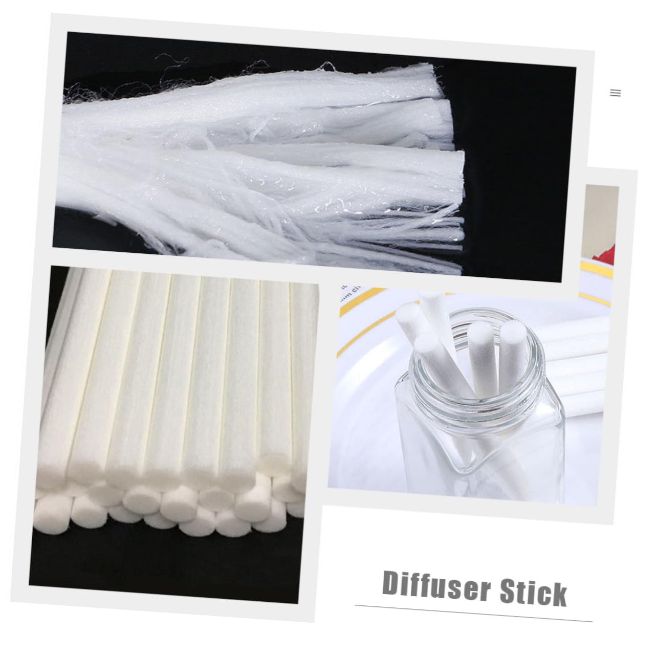 15 Stück Teiliges Aroma Diffuser Sticks aus Saugfähigem Baumwollfaser Material für Ätherische Öle und Raumduft Geeignet für Wohnzimmer Bad Aromatherapie und Unterwegs