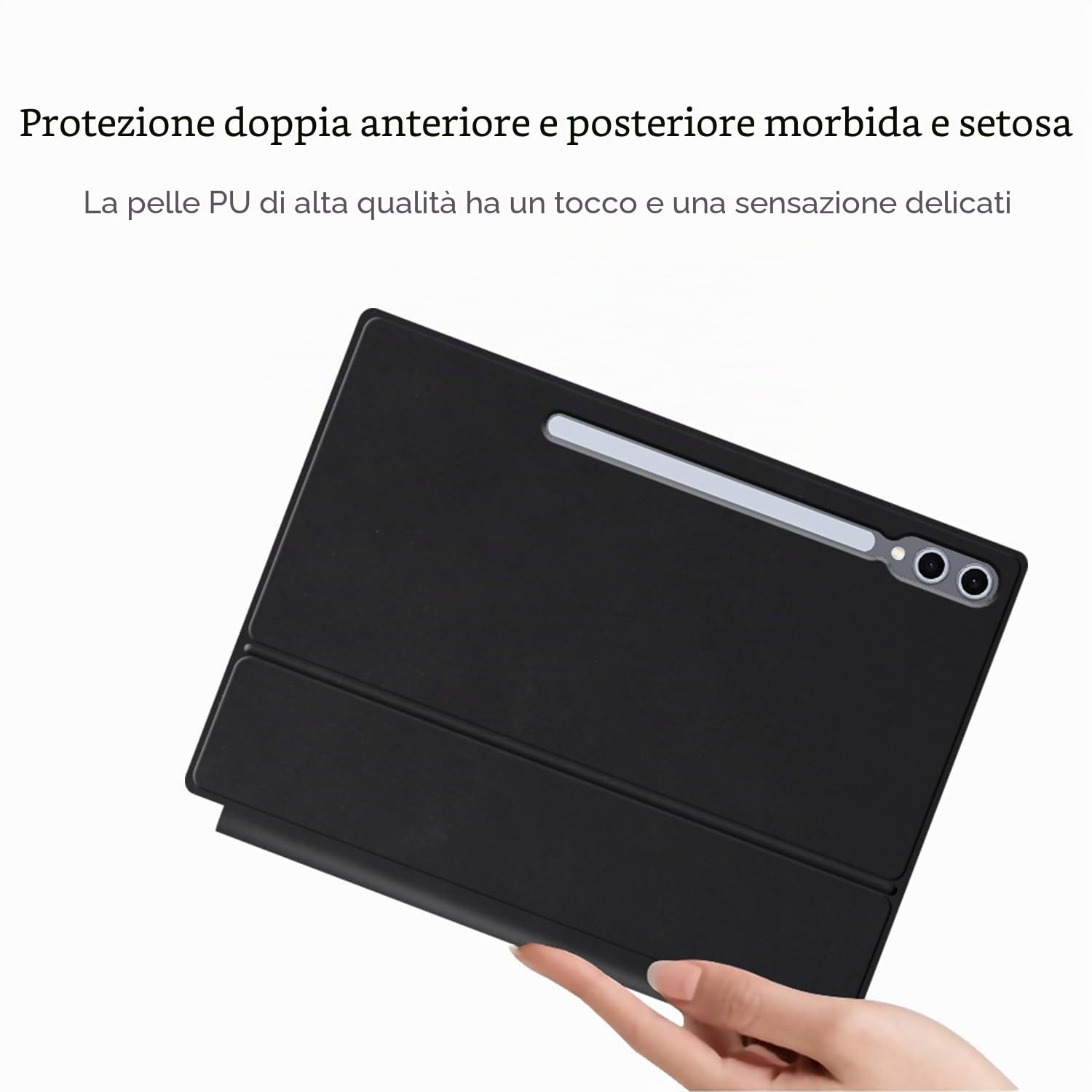 Custodia con Tastiera per Samsung Galaxy Tab S8 Ultra 14.6'' 2022, Supporto a Sbalzo Magnetico Galleggiante, Custodia Protettiva Ultrasottile con Tastiera Retroilluminata