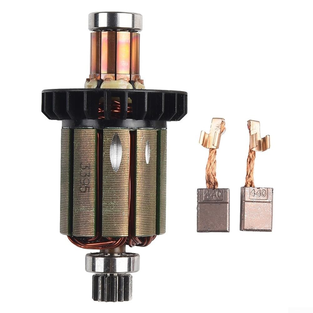 619496-0 Anker und Kohlebürsten CB440 Kompatibel mit für Makita DHP458 BHP458 DDF458 BDF458 Werkzeuge Ersatzteile für Akku-Bohrmaschinen und Hammer