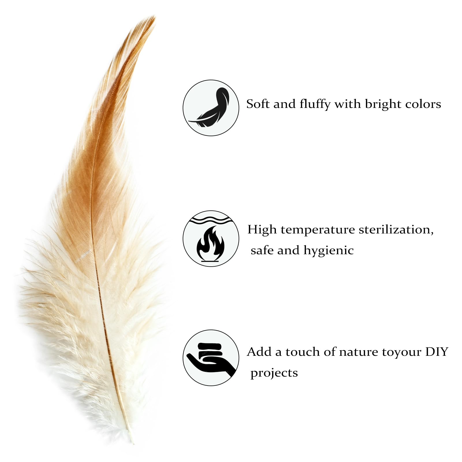 20 Plumes Naturelles Queue De Coq Jaunes 25-30cm - Artisanat Mariage Attrape-Rêves Décoration DIY