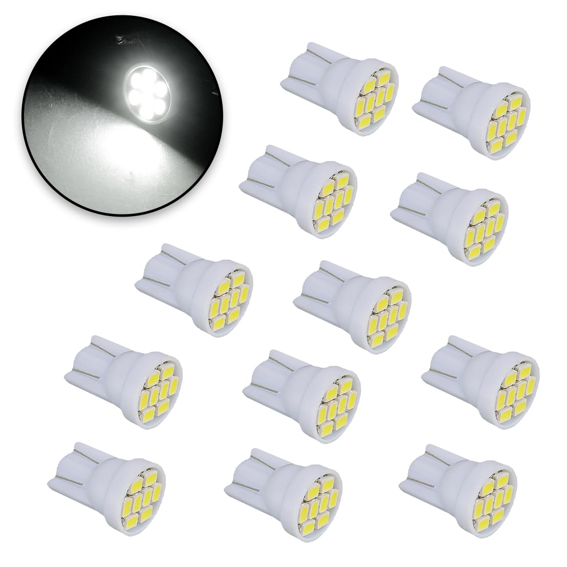 beler 12 Ampoules LED 6000K Blanches pour Tableau de Bord Fit pour Chevrolet C10 C20 C30 Truck 1973-1987
