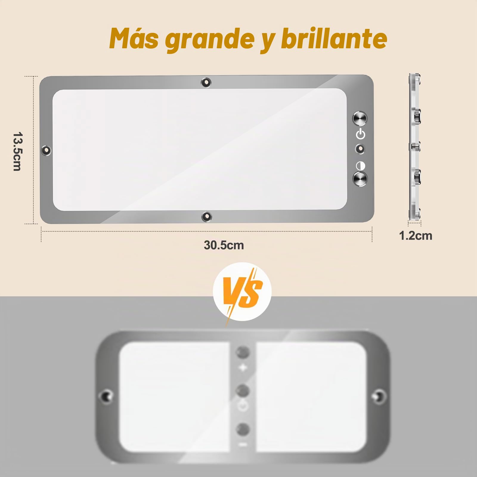 2PCS 12V Luces Interiores Led, 15W 2000LM 12V Lámparas LED, 198-LEDs Luces Caravana Interior, 12v Camper Luces Caravana Interior para Van RV Motorhome Furgoneta