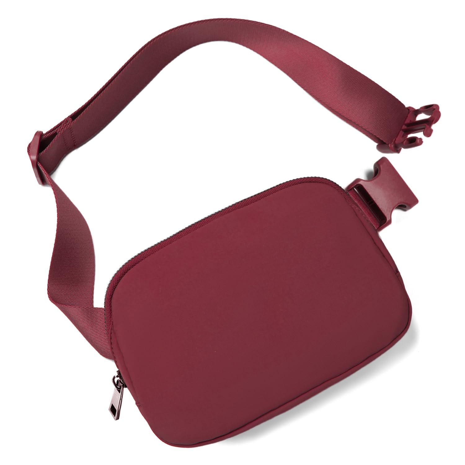 Belt Bag Fanny Pack Crossbody Bags for Women Fashion Waist Packs with Adjustable Strap Gifts for Women Men Teen Girls (Wine)