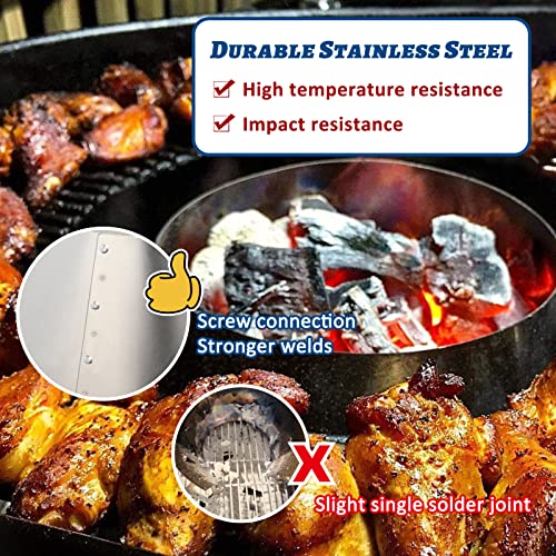Whirlpool para BBQ acero inoxidable para Weber Kettle miniatura 3