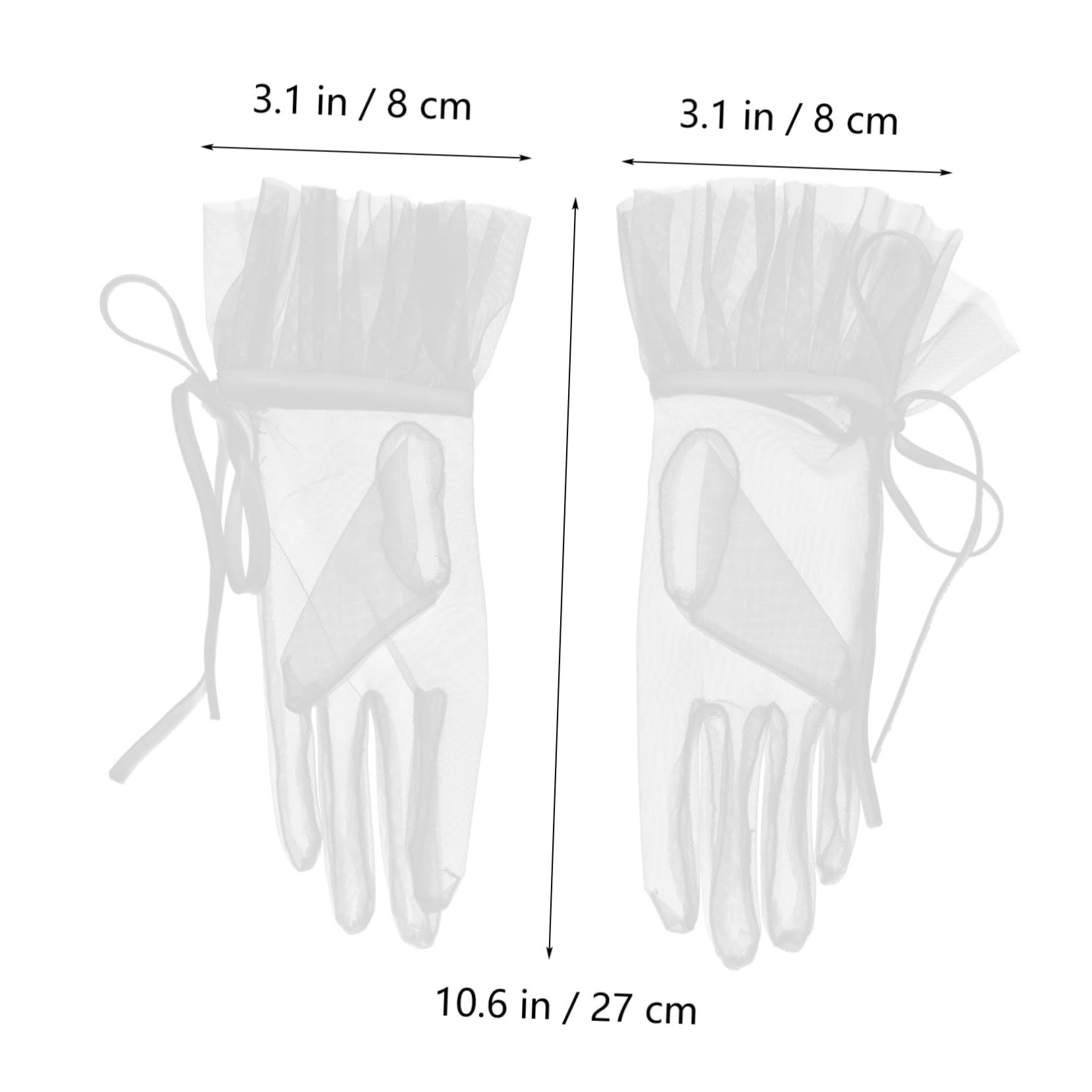 Guantes Accesorios de Novia Nupcial Velo Corto para Novia Paseo Vestido de Novia Vestido de Lujo Patas muñequeras Suministro de Boda