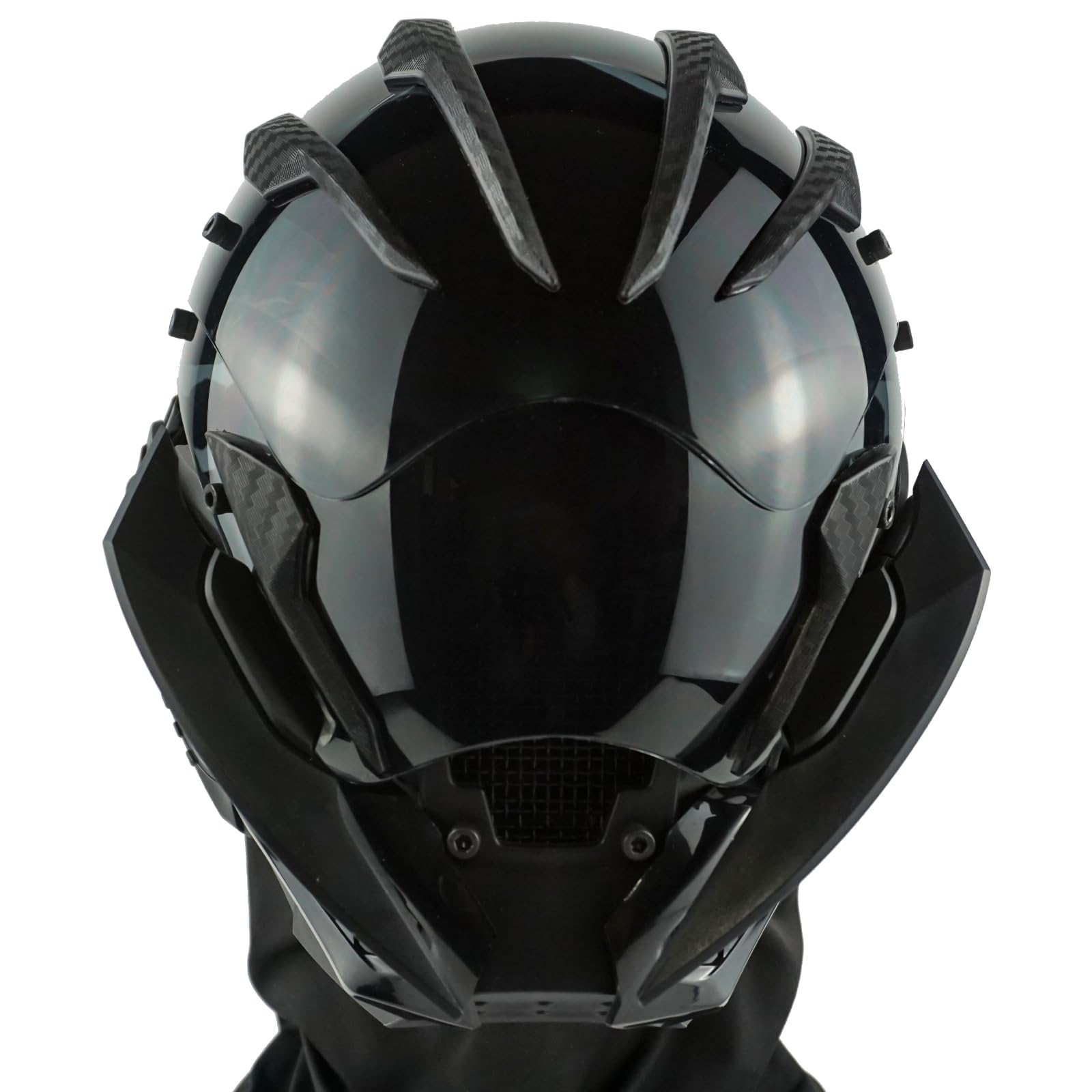 foymiPunk Gothic Mask Helmet for Adult, Mechanical Sci-fi Gear Cosplay Costume Accessory Samurai Futuristic Helmet