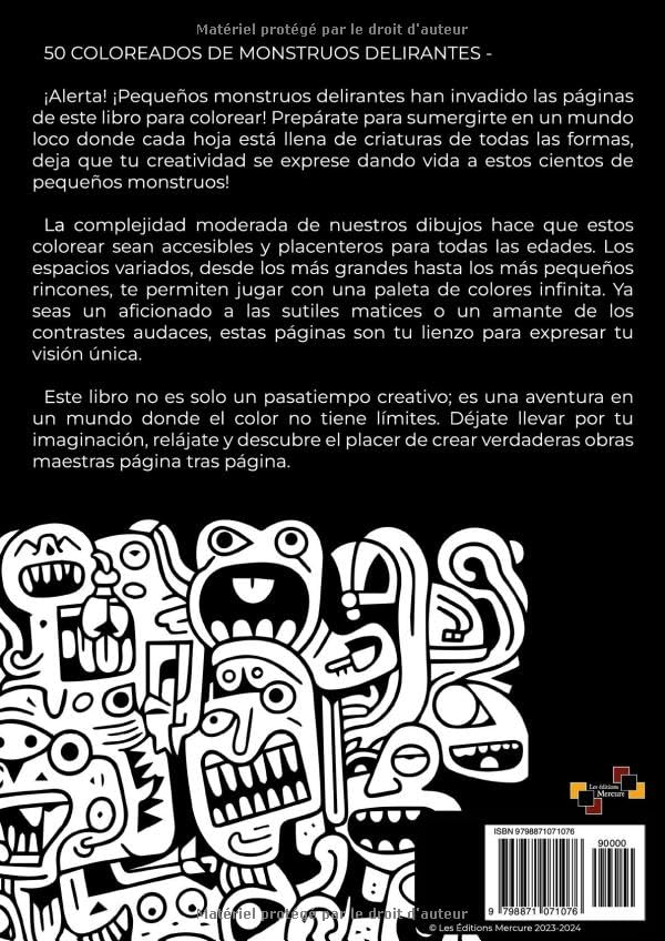 Miniatura 2 de Libro de Colorear para Adultos - Monstruos Estrafalarios Coloreados Mosaicos (French Edition)