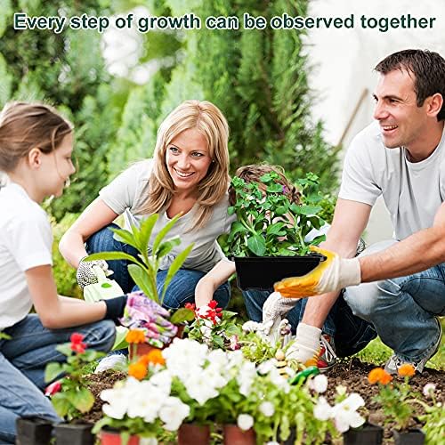 Seed Starter Tray, 5 Seed Sprouting Trays with Lid Indoor Grow Plant Pots 60 Cells Seedling Trays for Greenhouse Plant for Seeding Germination Plant Growing with 20 Plant Tags and Hand Tool Kit