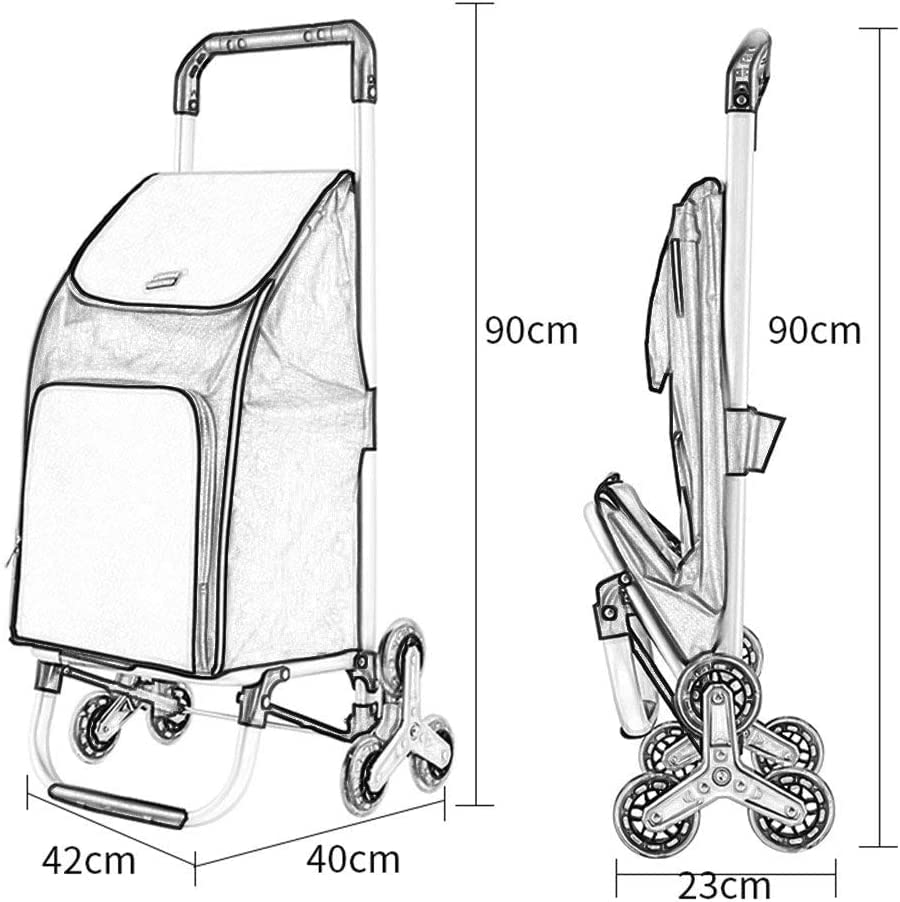 Einkaufstrolley Einkaufswagen Alter Mann Einkaufswagen Leben Haushalt Gepäck Anhänger Reise Einkaufstasche Faltbarer… – Bild 6