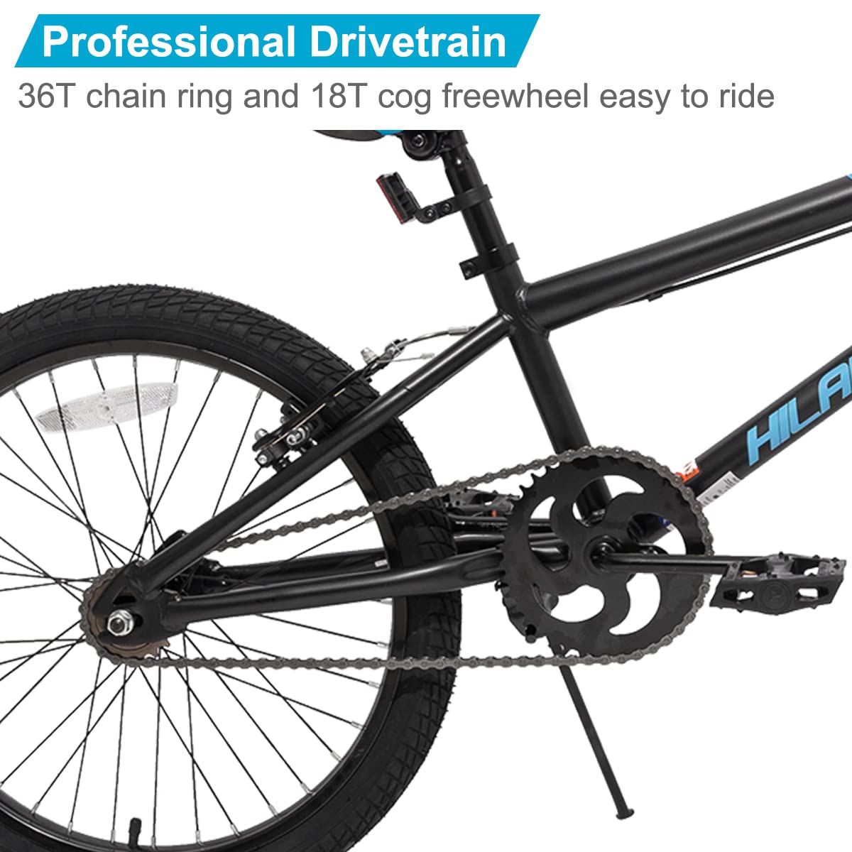 Amazon | Hiland 20インチ BMXバイク 子供と初心者レベルから