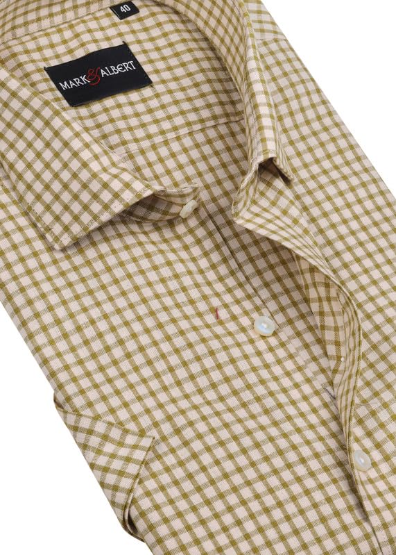 Image of Mark & Albert Men's Half Sleeves Cotton Formal Shirt