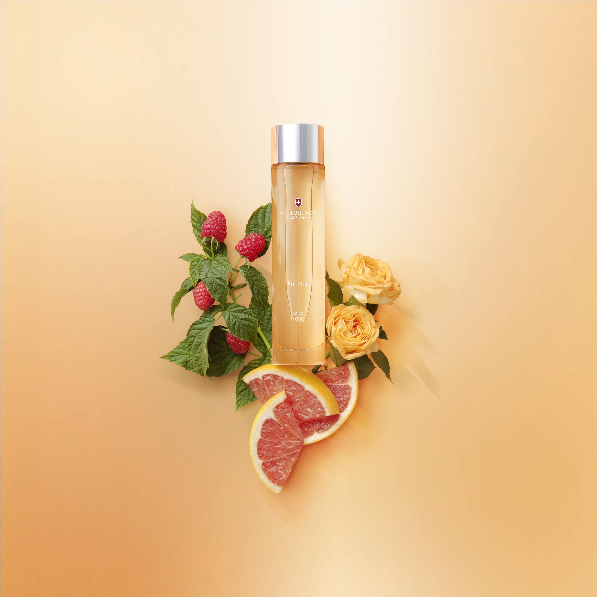 VICTORINOX Swiss Army For Her Apricot Rose, Eau de Toilette para mujer, Perfume con rosa y albaricoque, Frutal y floral, Vegano, 100 ml, V0001299
