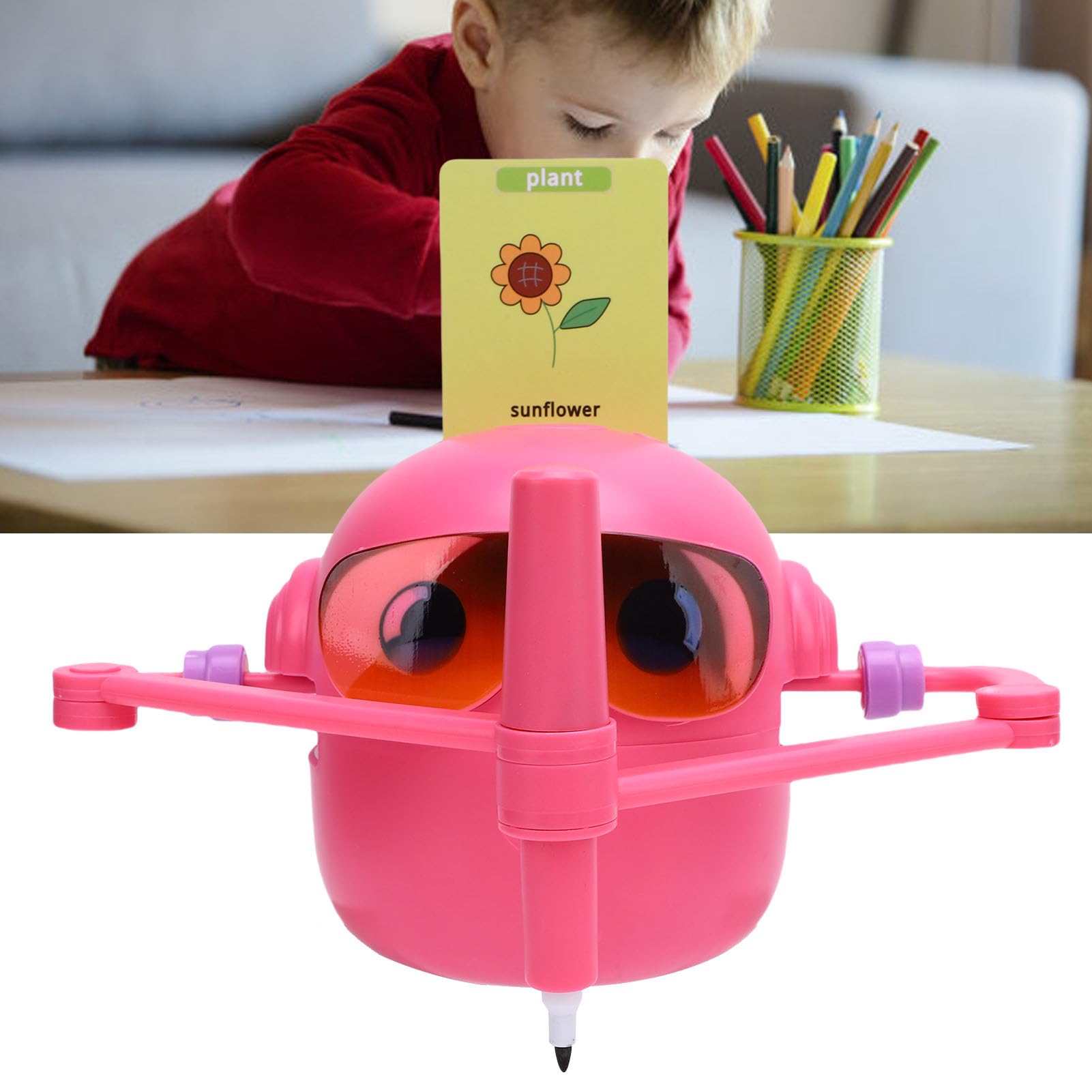 Smart Rysing Robot Educational Interactive Malarning Toys dla Dzieci z 100 Kartami 2 Długopiski do Nauki Rysowania