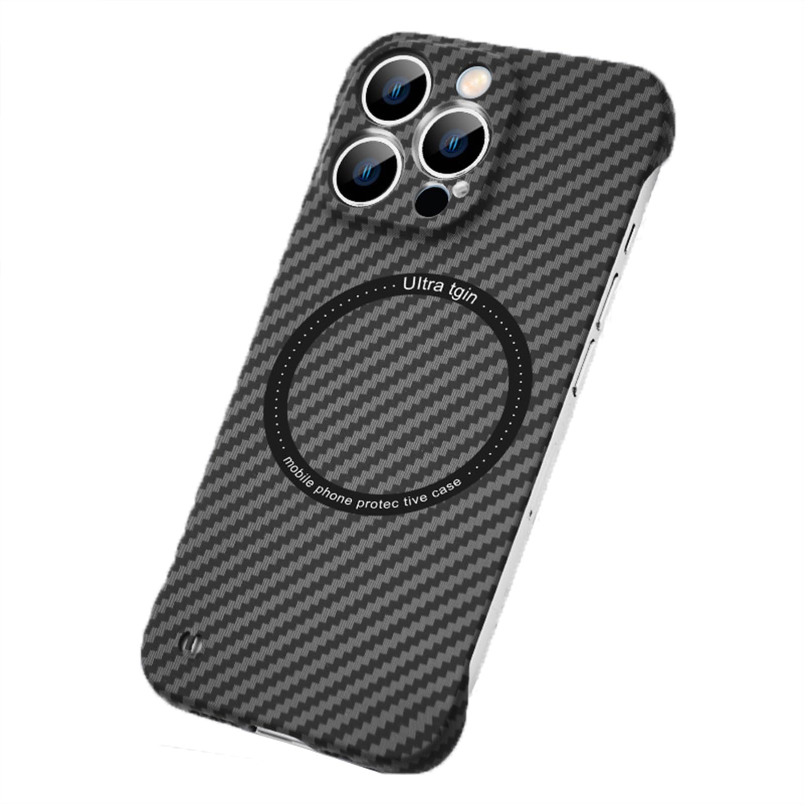 Hepiide Compatible with iPhone 16 Pro Max Case, Ultra Thin Military Grade Drop Protection Borderless Rigid Phone Protective Case (Black, iPhone 16 Pro Max)