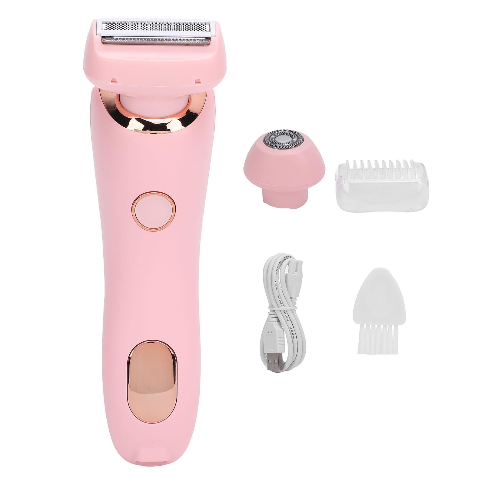 Depiladoras Electricas, 800 mAh, Recortador de vello femenino para axilas y cuerpo completo (rosa)