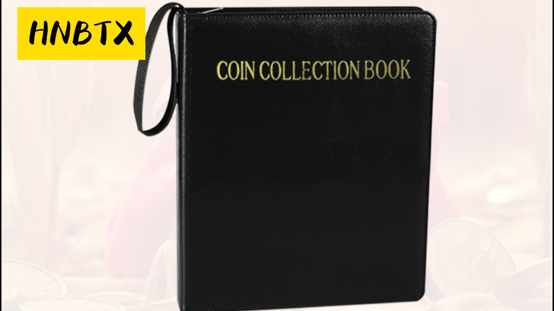 Classeur pour Collection 120Pièces en PVC Album Porte-Monnaie Rangement de Pièce