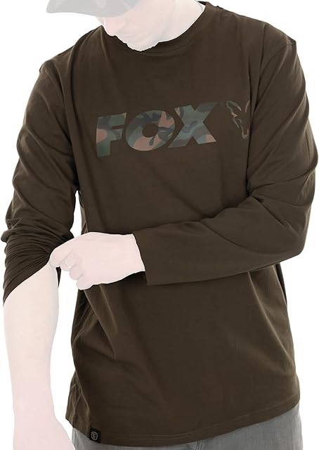 Fox Khaki/Camo Raglan Long Sleeve T Shirt: XXL