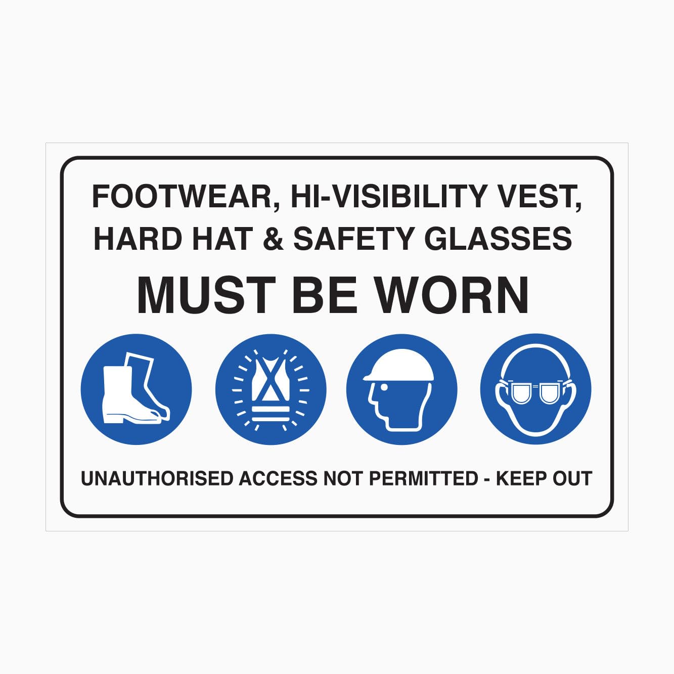 THIS PPE MUST BE WORN ON THIS SITE Sign Workplace Metal Tin Sign 8 x 12 inch for Industrial & Commercial Series