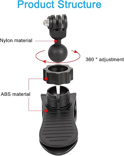 Miniatura 3 de PellKing Soporte para visera solar de coche VLOGsoporte de video para iPhone Samsung teléfono celular GoPro Insta360 X3 X2 X RS R AKASO DJI Osmo