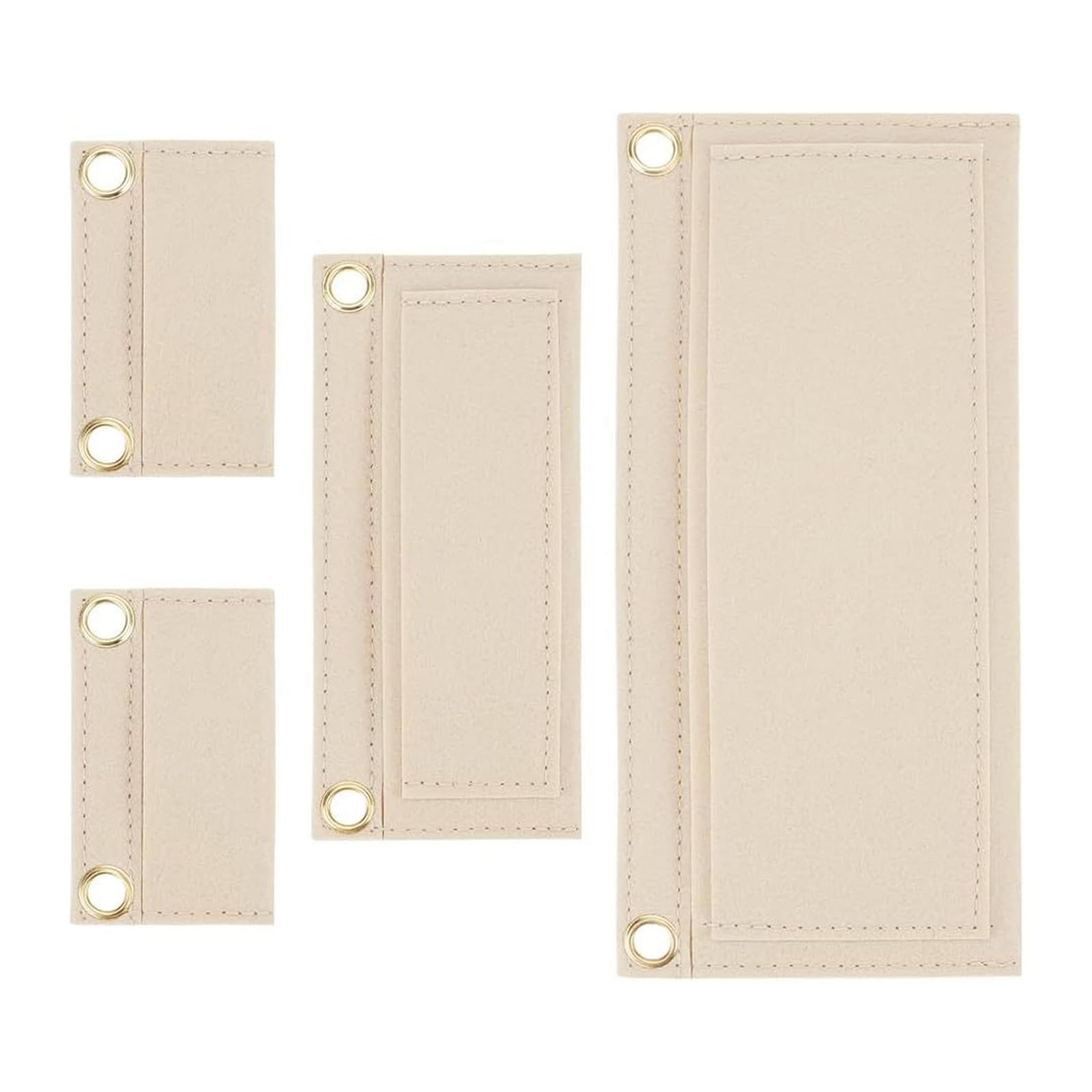 Zxfdsfdbnm 4Pcs Wallet Insert Liner Envelope Bag Insert Organizer Bags Conversion Accessories with Eyelet Inner Pocket Not Chain Felt Purse Organizer for Pochette Wallet