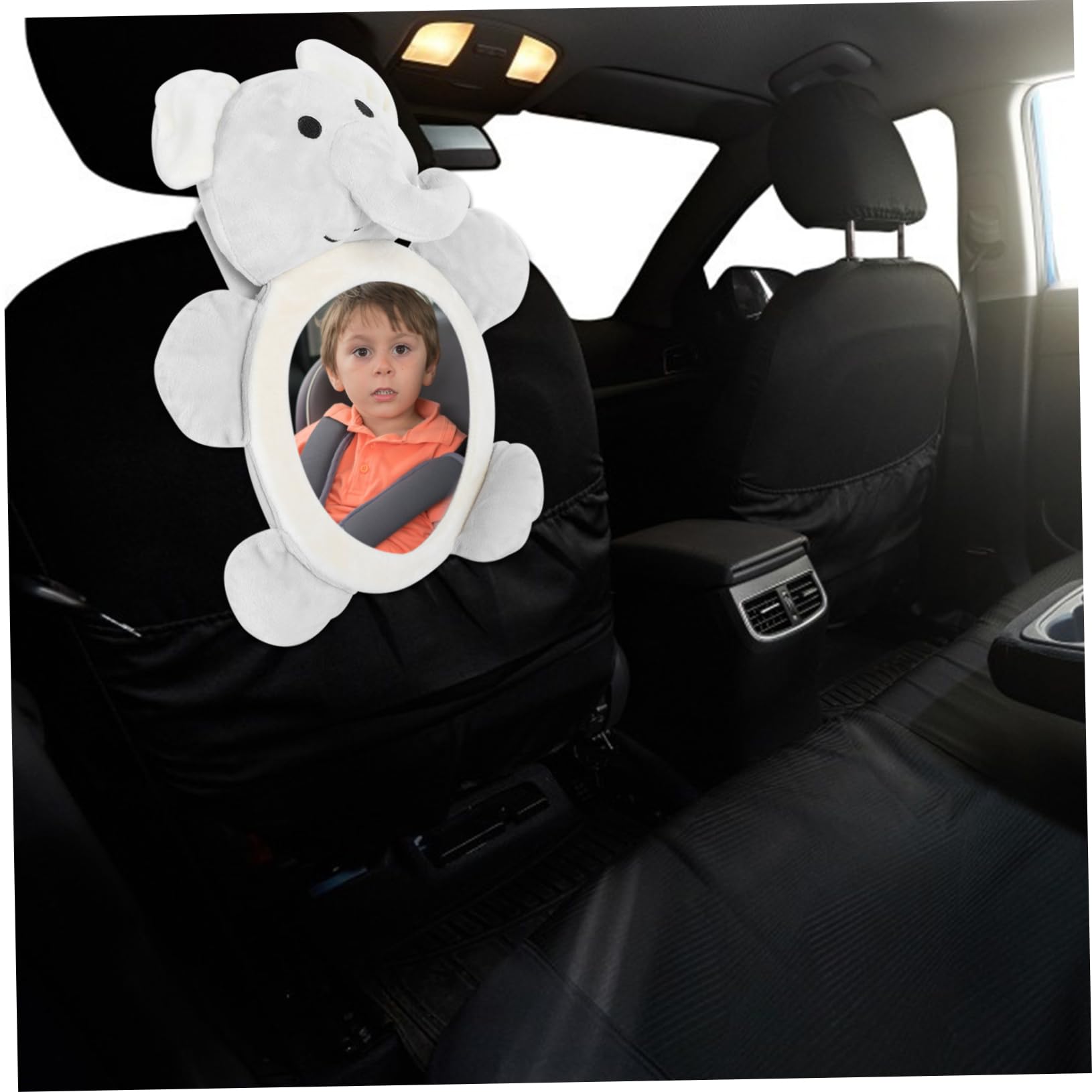 VICASKY Car Mirror Durable Backseat Safety Mirror for Easy Observation of Boy Girl Shatterproof Design with Adorable Animal Shape Compatible with All Car Seats