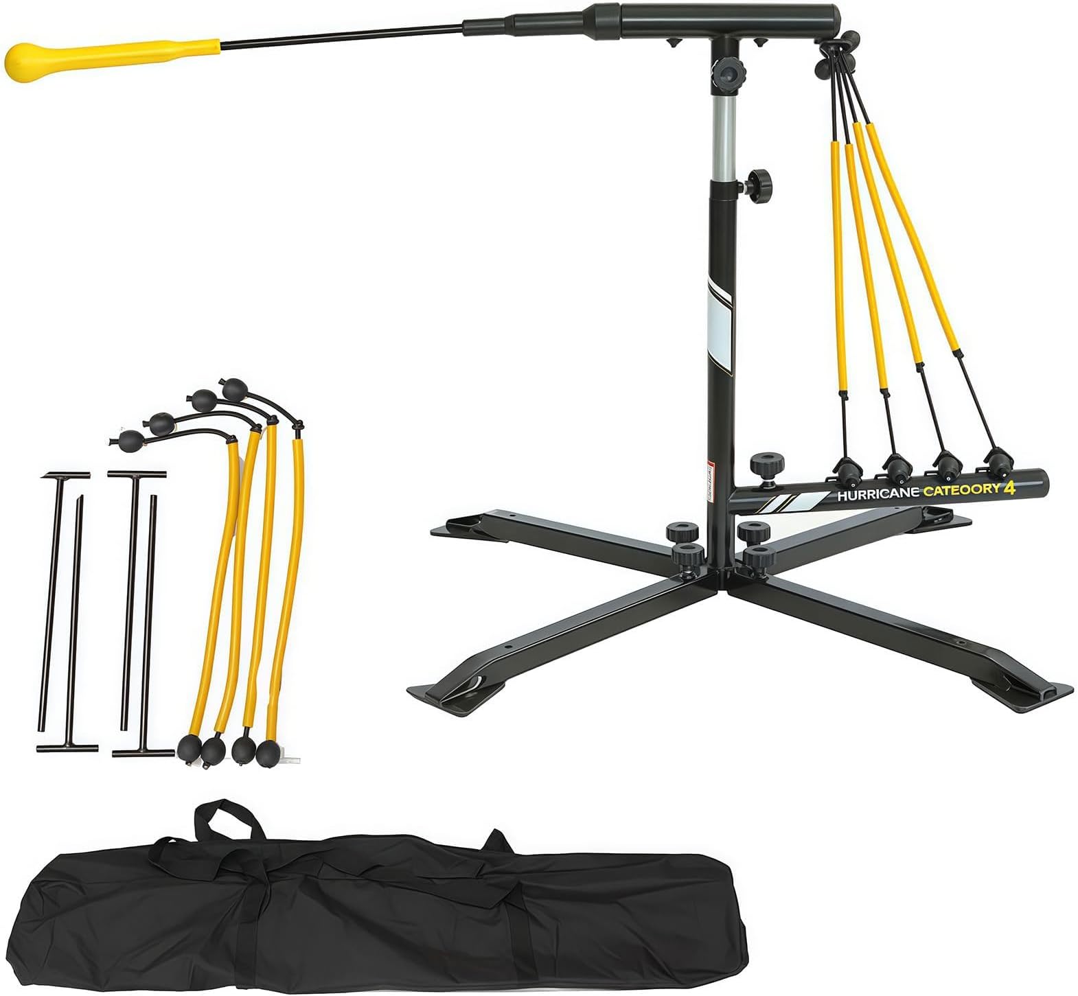Baseball Swing Trainer,Auto Reset Baseball Hitting Trainer with 4 Power Bands,Softball Swing Trainer,31-47 inches Height Adjustable,Baseball Training Equipment