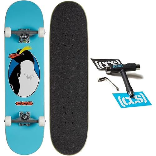 [CCS] Graphic Skateboard Complete | Maple Wood | Professional Grade | Fully Assembled with Skate Tool & Stickers | Adults, Kids, Teens, Youth | Boys & Girls