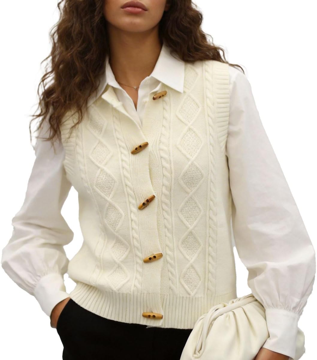 LEO'VASE Stylish Chinese-Inspired Womens Vest - Adorable Cute Fall Outfits for Women Vest Tops for Women