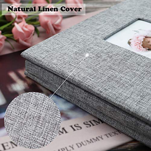 Vienrose Baby Photo Album Self Adhesive Memory Book 4X6 Magnetic Scrapbook Kit With Clean-Touch Ink Pad Handprint Footprint And A Metallic Pen For Boy/Girl 2 Windows 40 Pages #TOP1