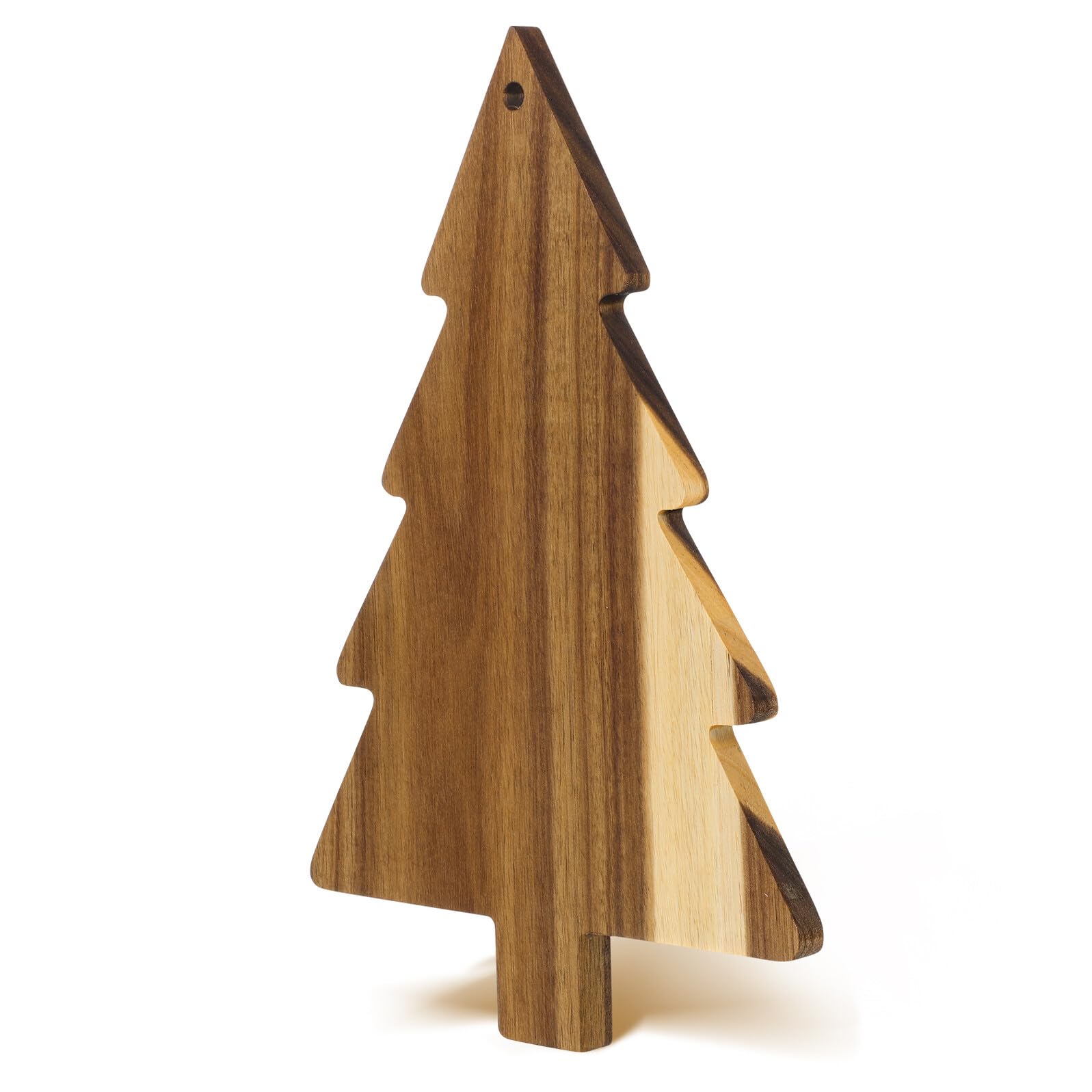 OUNONA Bandeja de Madera Forma de Árbol de Navidad para Cortar Quesos y Servir Aperitivos Fiestas Navideñas