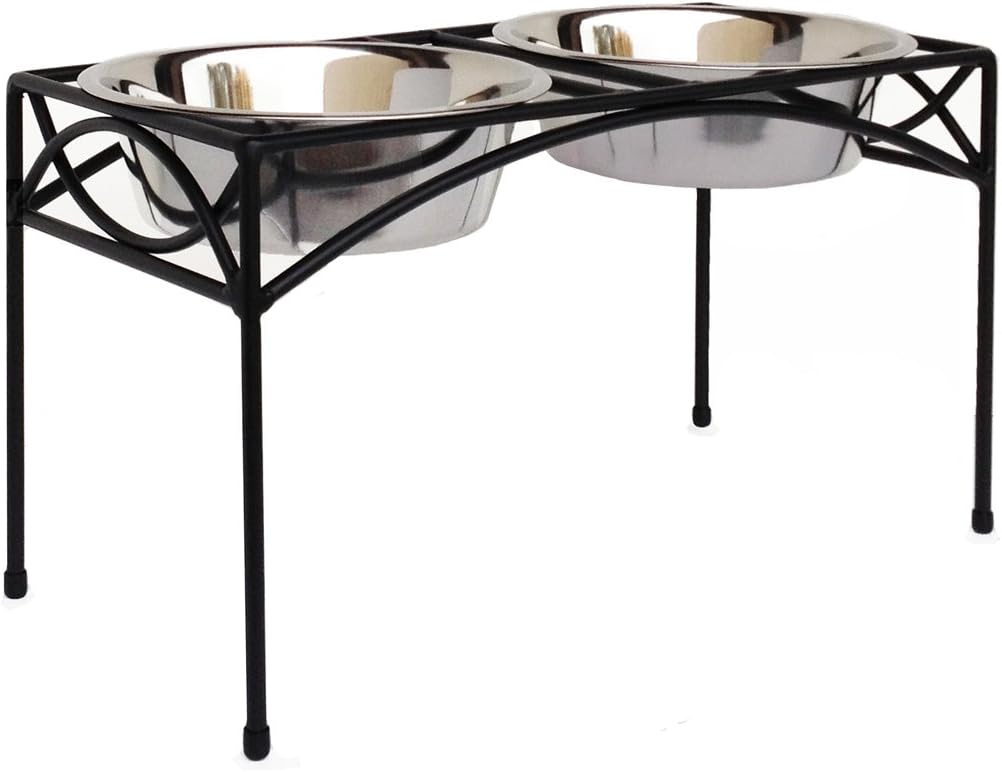 Regal Elevated Dog Feeder with Not So Fast Bowl - 12" Tall - Slows Down Gulpers!