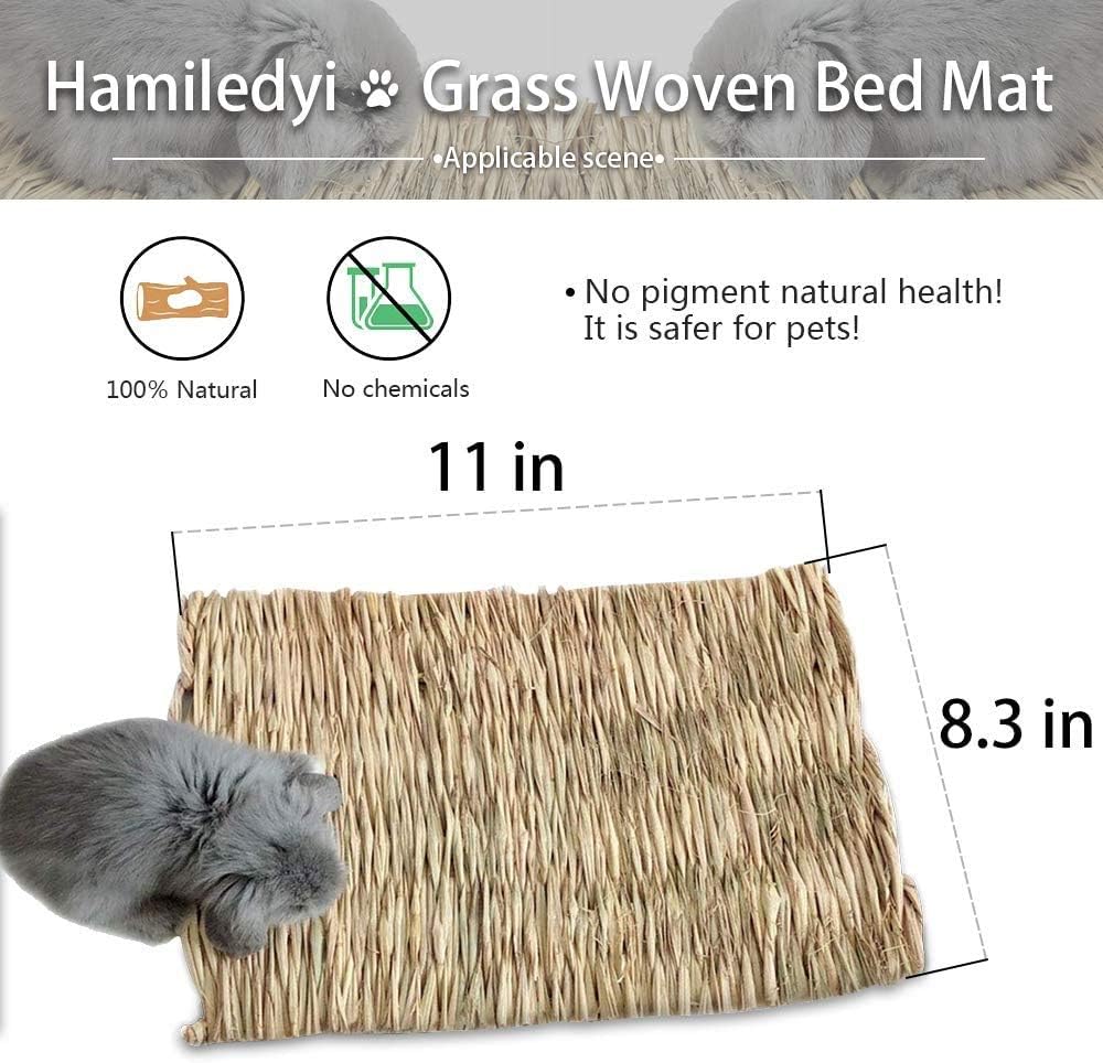 Hamiledyi Kaninchen Seegras-Haus – Handgewebtes Spielzeug & Versteck Für Kleintiere (30x19,8x19,8 Cm) – Für Hamster, Meerschweinchen & Mehr