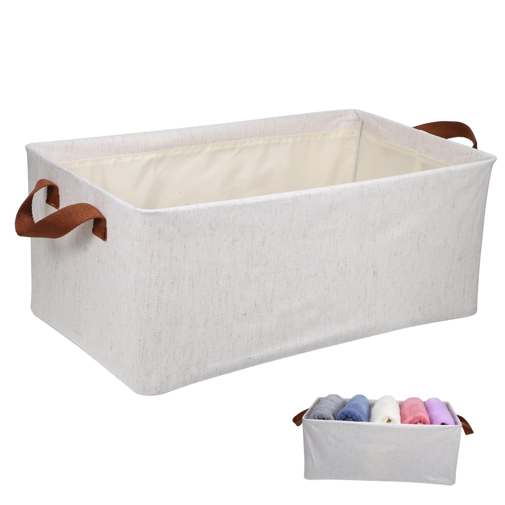 Cubes de rangement tissu pliables Hohopeti pour chambre lot de 2