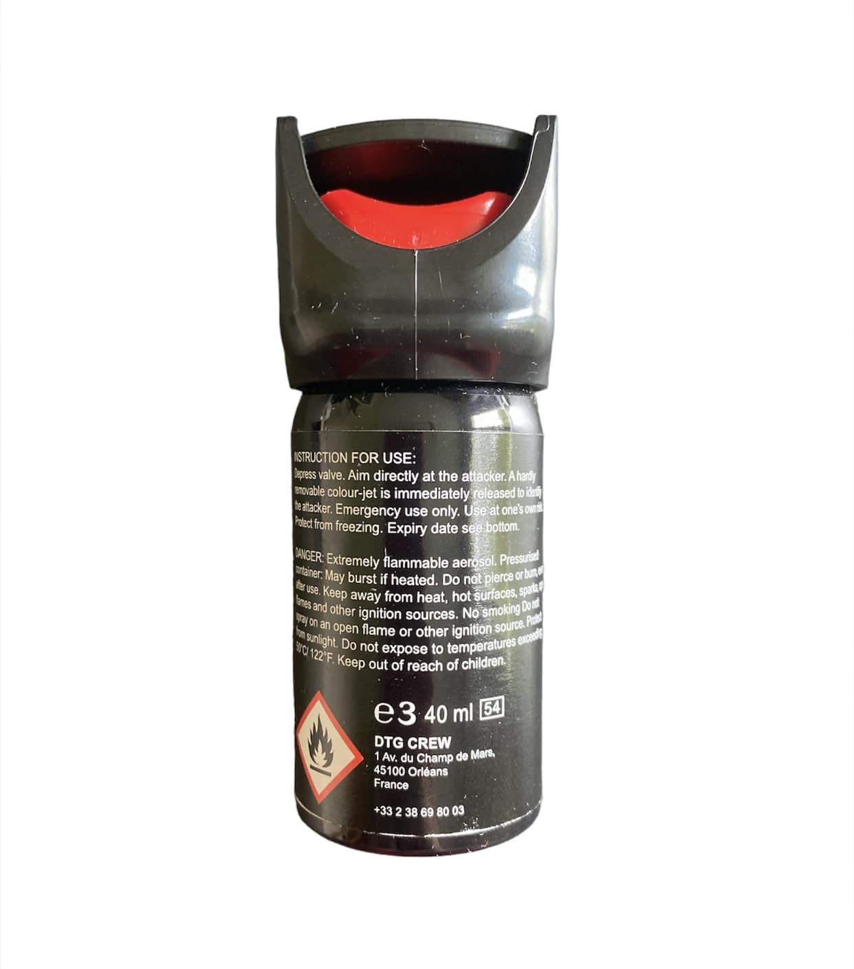 Spray Anti-Agression 40 ML + Spray 20 ML StopAttack - La Solution Ultime pour Une Sécurité Maximale - Efficace Rapide et Dissuasif – Permet de Stopper et d’Identifier – 4 mètres de portée