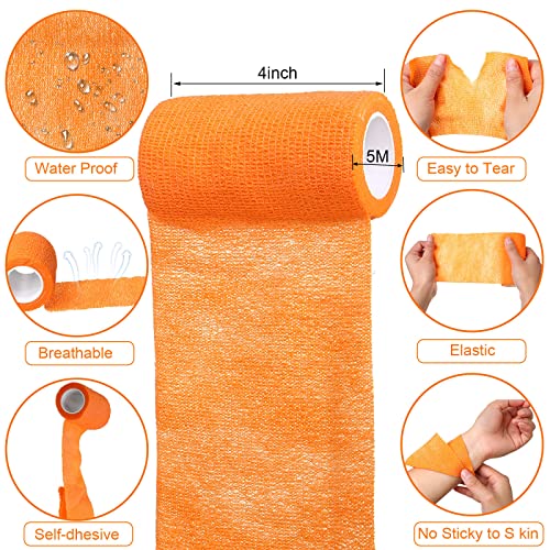 36 Pcs Self Adherent Bandage Wrap Breathable Cohesive Bandage Elastic Adhesive Tape For Stretch Athletic Sports Wrist Ankle, 4 Inch X 5 Yard (Multicolored) #TOP1