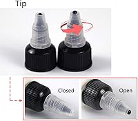 Vista 5 de 20 piezas de botellas de plástico para condimentos de 4 oz con tapas de rosca, botella de salsa con tapa despachadora, botellas de condimento