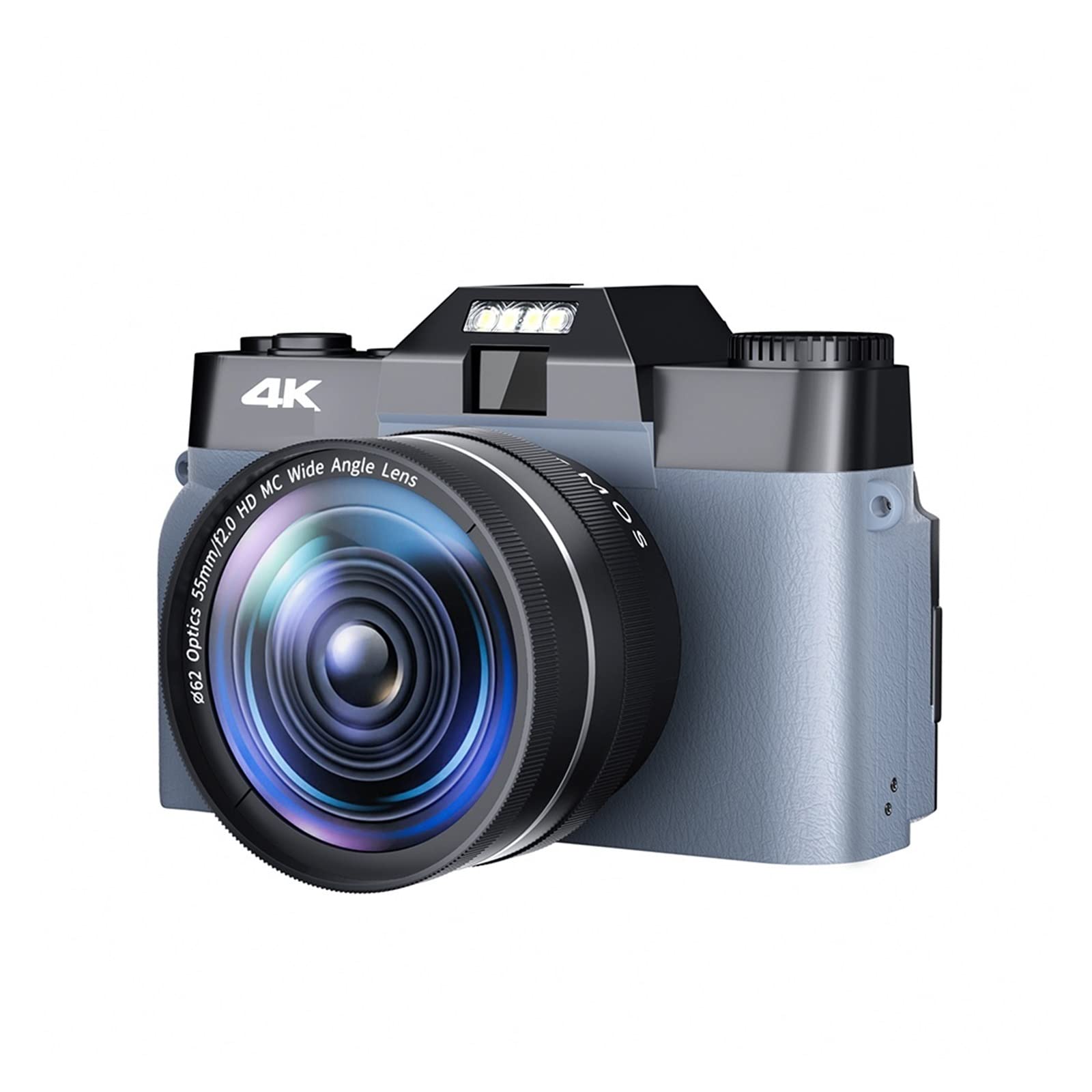 Fotocamera digitale da 48 MP for fotografia 3quot;Flip Screen Selfile Camcorder 4K Stream Macro Lens Streaming Videocamera Regalo per principianti(32G TF Card,With Lens-03)