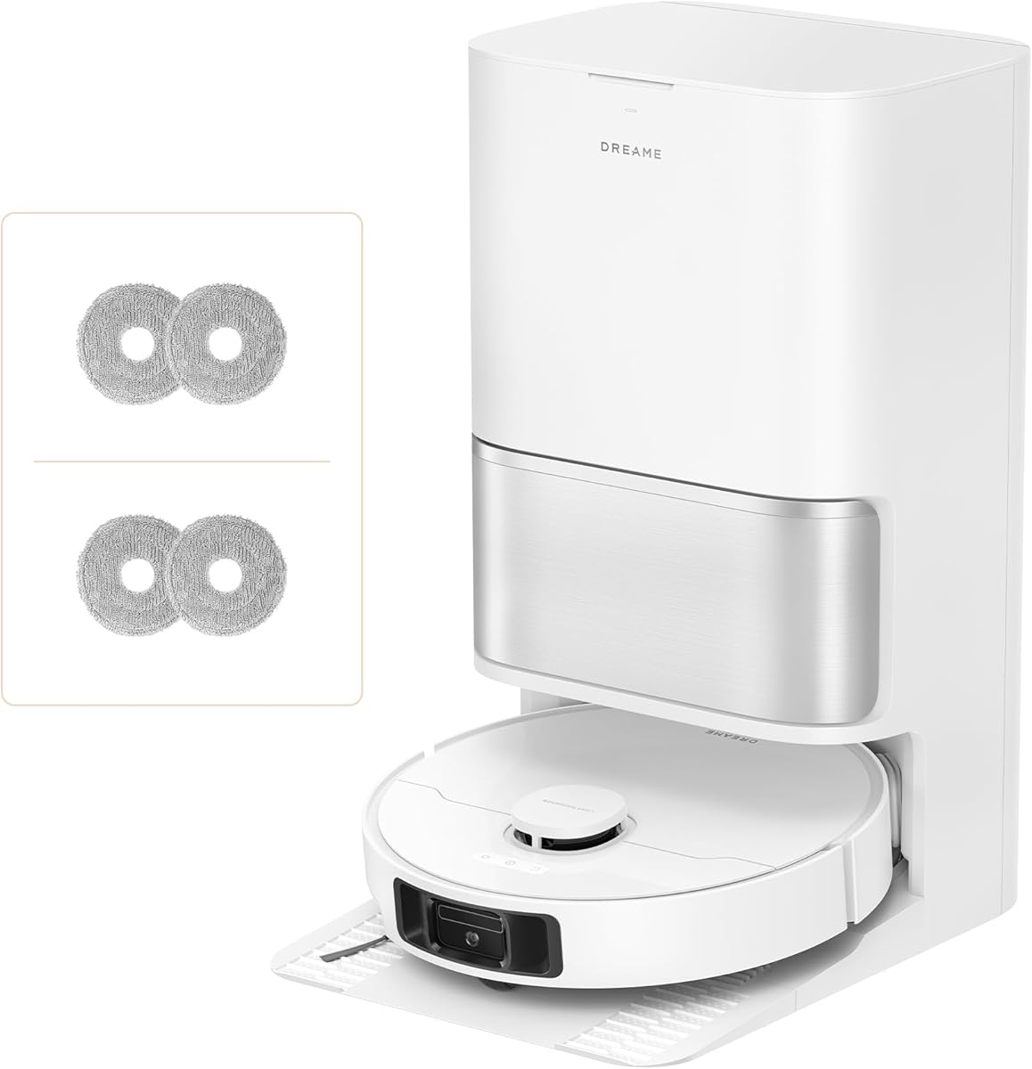 DREAME L10s Ultra Gen 3 Set staubsauger mit wischfunktion mit einer Saugkraft von 25.000 Pa, Seitenbürste und Mopp ausfahrbar, selbstreinigende All-in-One-Dockingstation, Steuerung per App und Sprache