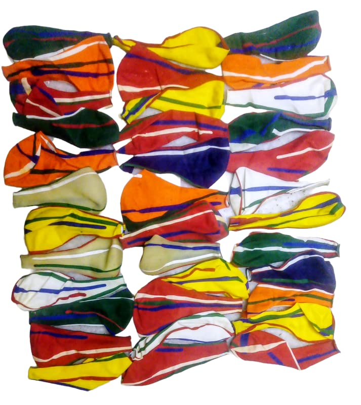 Rubber Rk Balloons For Fun (Peer Shape Balloons, Lining, Multicolor, Pack Of 35)