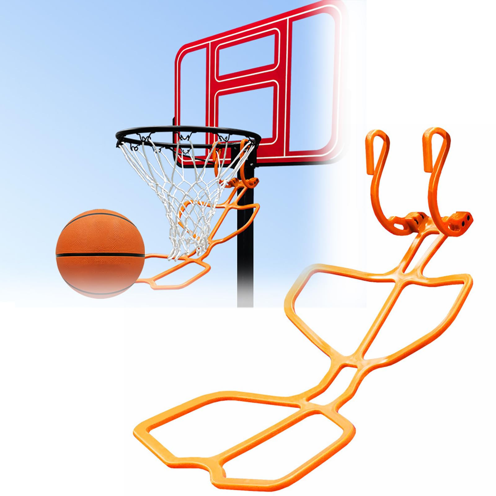 Entrenador de tiro colgante regulable y accesorios de baloncesto en polipropileno exterior