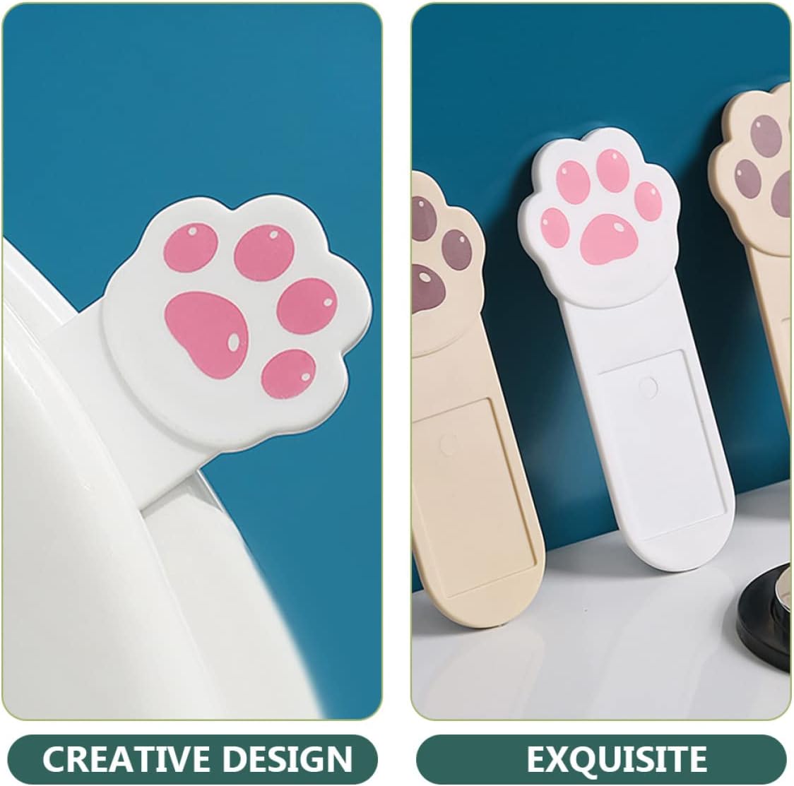 6pcs Toilet Seats Lifter Self-Adhesive Toilet Lid Handle for Family Use Convenient for Boys and Girls Seniors