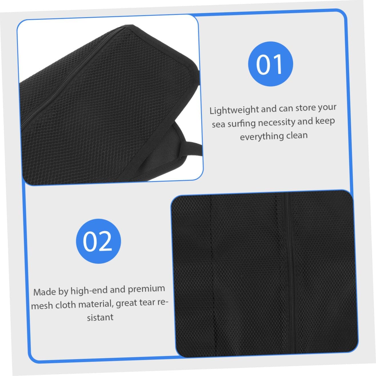 Uonlytech Paddleboard Mesh Bag and Deck Carrying Pouch, Breathable Waterproof Storage Organizer for Sup Boards, Kayak, and Surfboard Accessories, Lightweight Outdoor Water Sports Gear