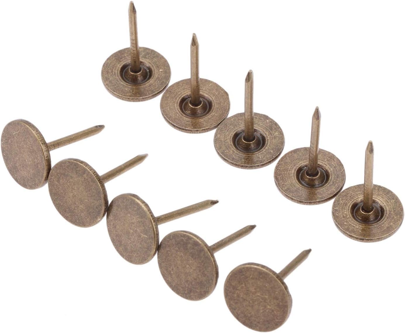 Tachuelas de tapicería, 100 Uds 11 * 17mm tapicería de Bronce Antiguo Clavos joyería Caja de Madera Muebles sofá Puerta Tachuela Decorativa Pasador