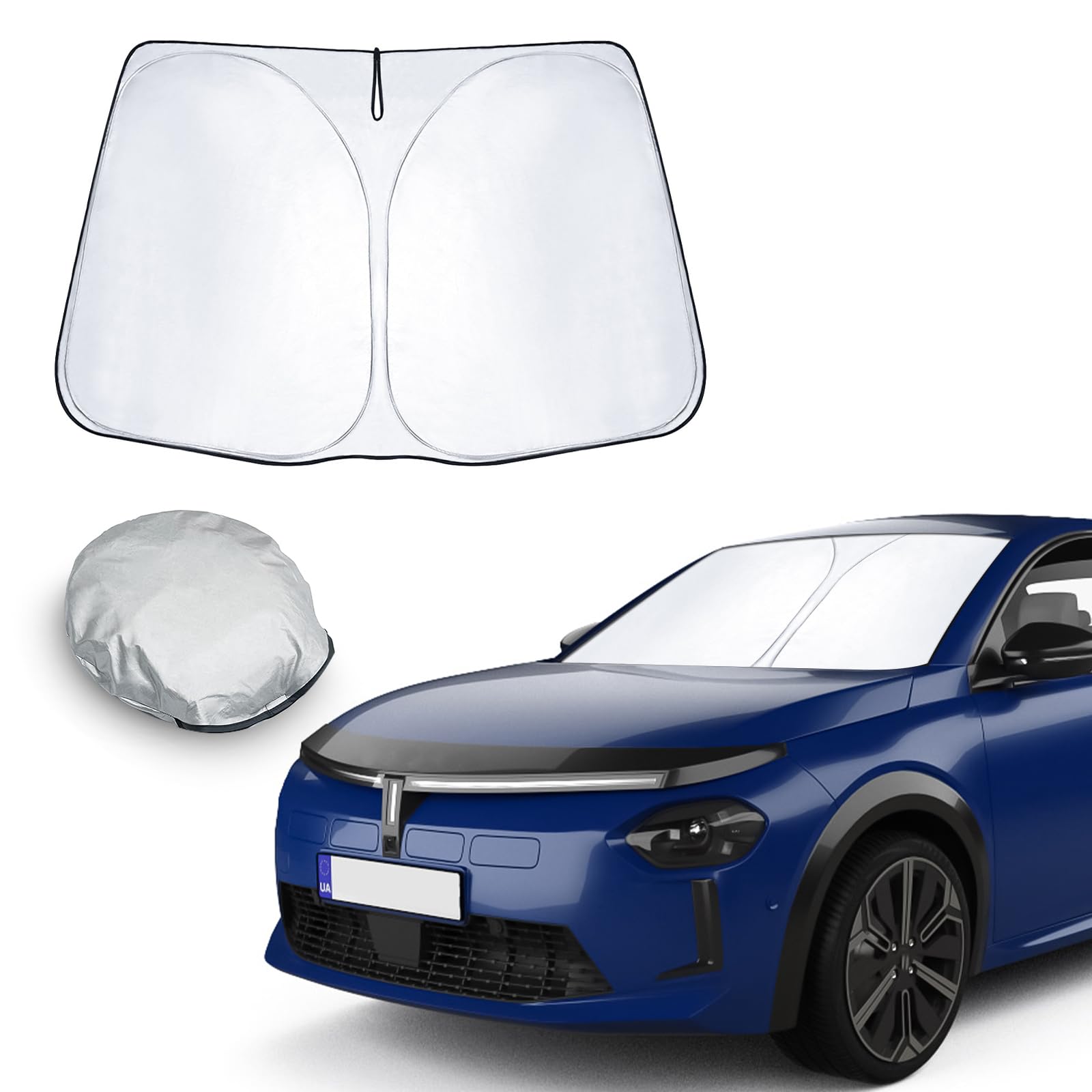 Parasole Parabrezza Su Misura Per Lancia Ypsilon Type 846 (2011-2024) – 6 Strati Riflettenti UV, Pieghevole