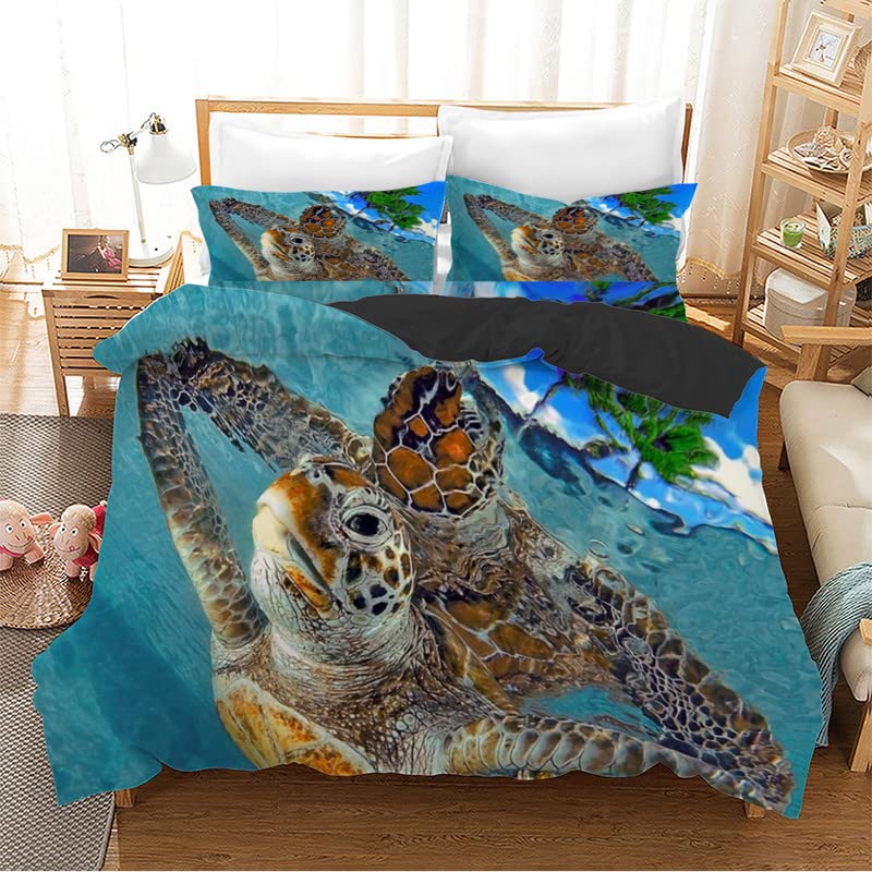 Parure de lit 240 x 260 ocean en microfibre pour une chambre parentale zen et relaxante