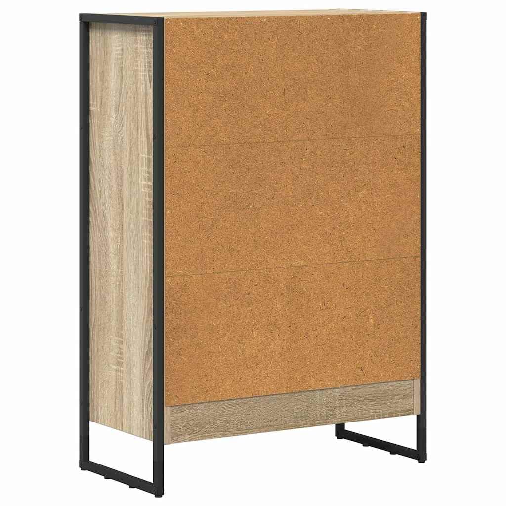 Regał na książki Sonoma 80 x 30 x 155 cm, materiał drewnopochodny, przemysłowy regał stojący, nowoczesny regał na książki do salonu, sypialni, biura