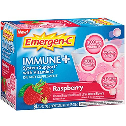 25% coupon - Emergen-C Triple Action Immune Support Powder, Raspberry – 30 packets