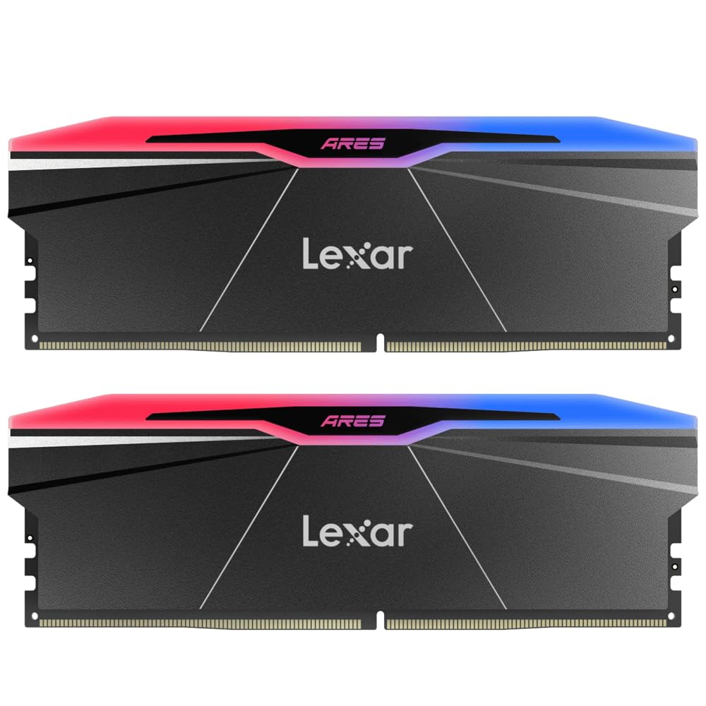 Lexar Ares RGB 2nd Gen 32 GB (2 x 16 GB) 6000 MHz CL30 DDR5 Gaming RAM (LD5U16G60C30BR-RGD)