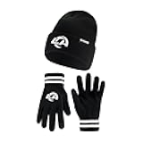 NFL unisex-adult Super Soft Marled Winter Beanie Knit Hat With Extra Warm Touch Screen Gloves