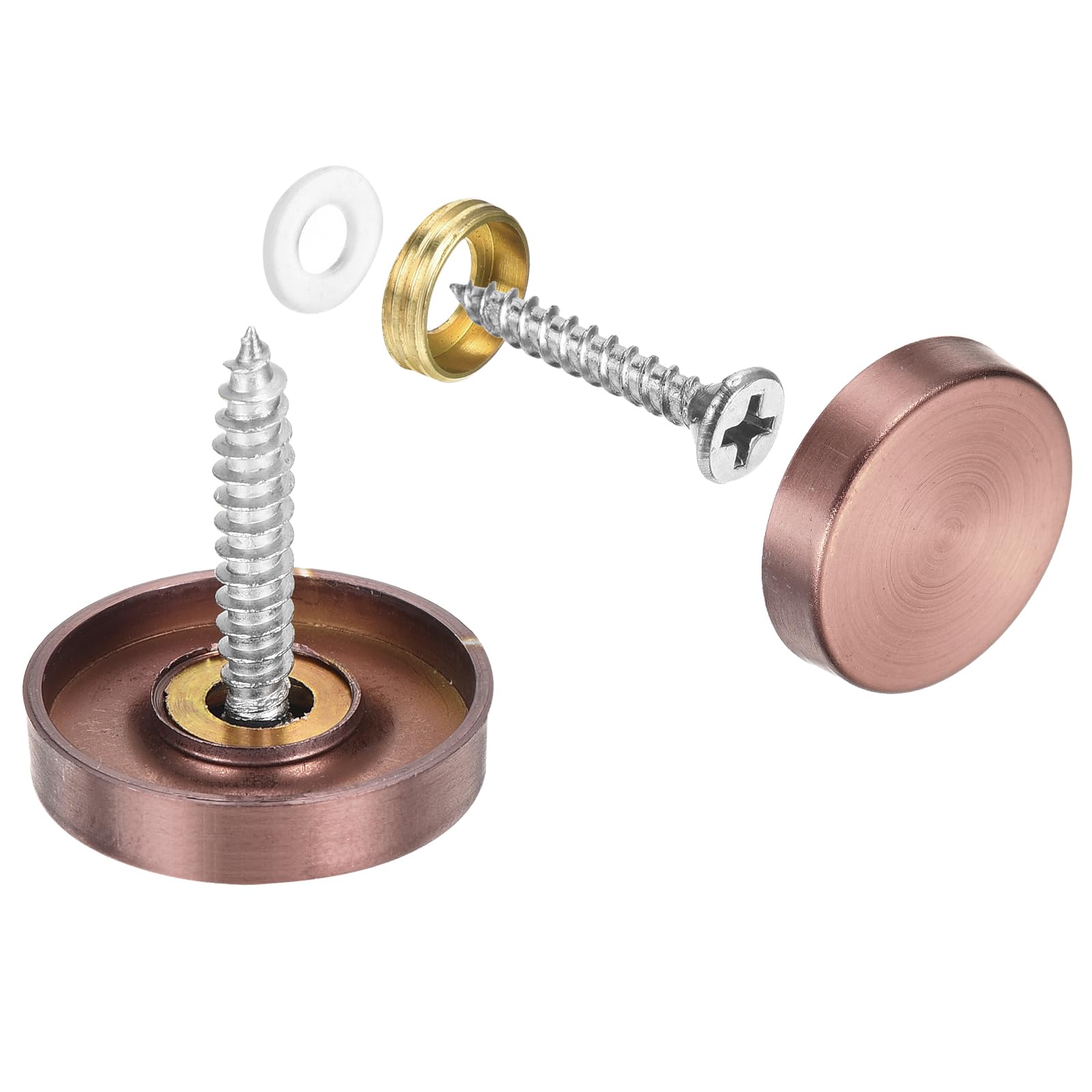 Gold Stainless Steel Screw Covers - 16 Pack -23
